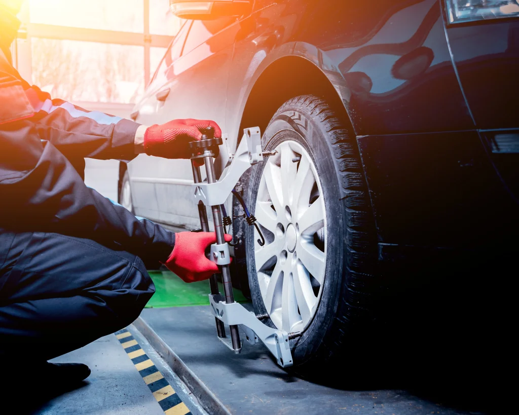 Wheel alignment at Volkswagen of Spartanburg