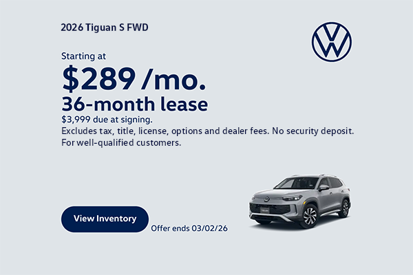 Pushed Tiguan Lease