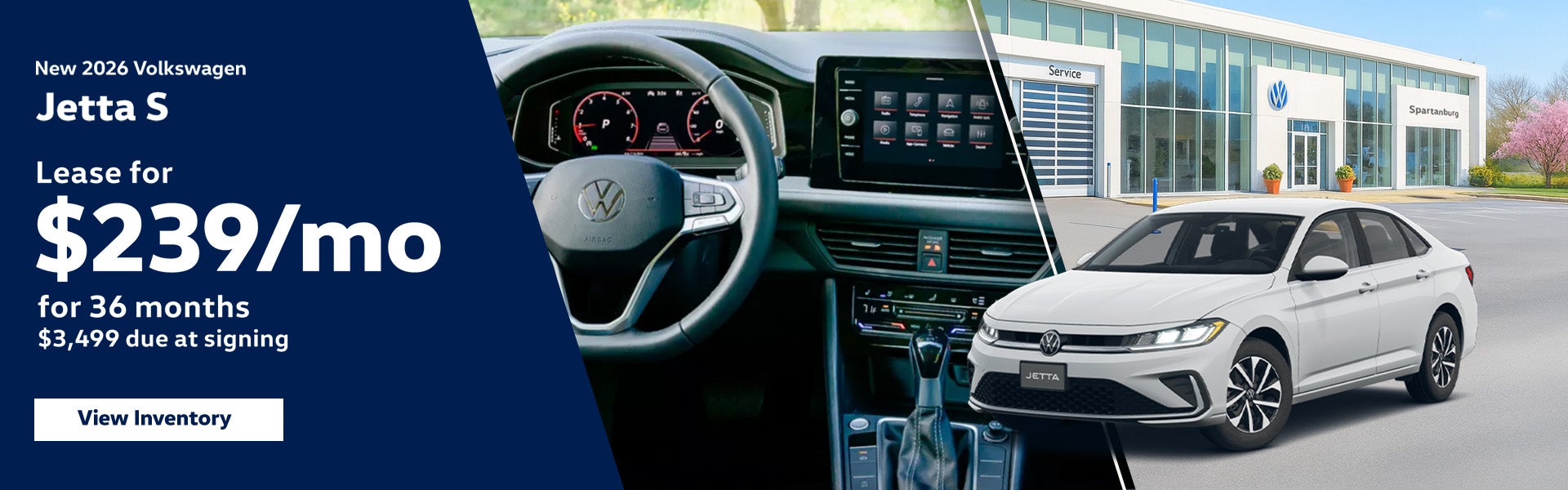 Lease the 2026 Volkswagen Jetta S for $239 a month in Sparta